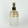 Dispenser per sapone in vetro decorato in oro