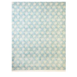 Dissesto Azzurro Stampa floreale su tela