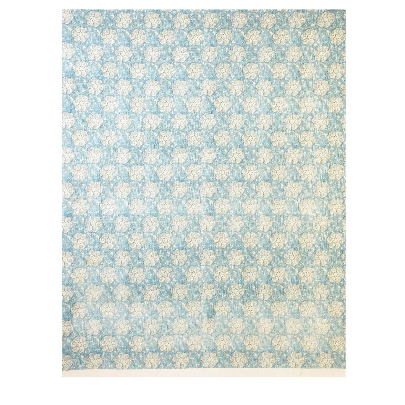 Dissesto Azzurro Stampa floreale su tela