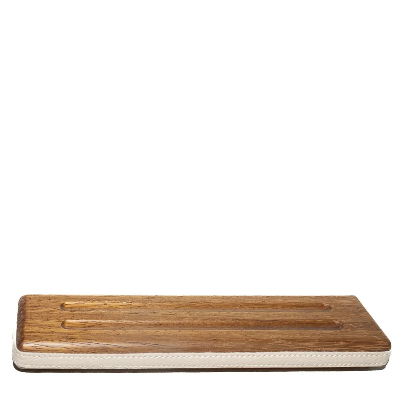 Due portapenne in teak