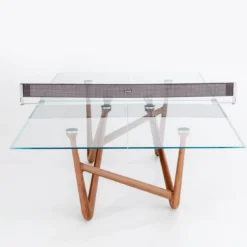Effetto 71 Tavolo da Ping Pong e Pranzo in Noce e Vetro