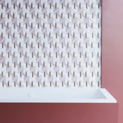 Enigma Ceramica Grigio Satinato Lucido Con Dettagli Rame Piastrella Di Elena Salmistraro