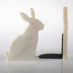 Fermalibri Bunny White Carrara Left di Alessandra Grasso