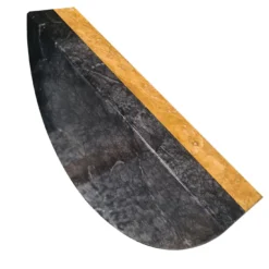 Fermalibri Cake in Marmo Grigio Carnico e Travertino Giallo Persiano