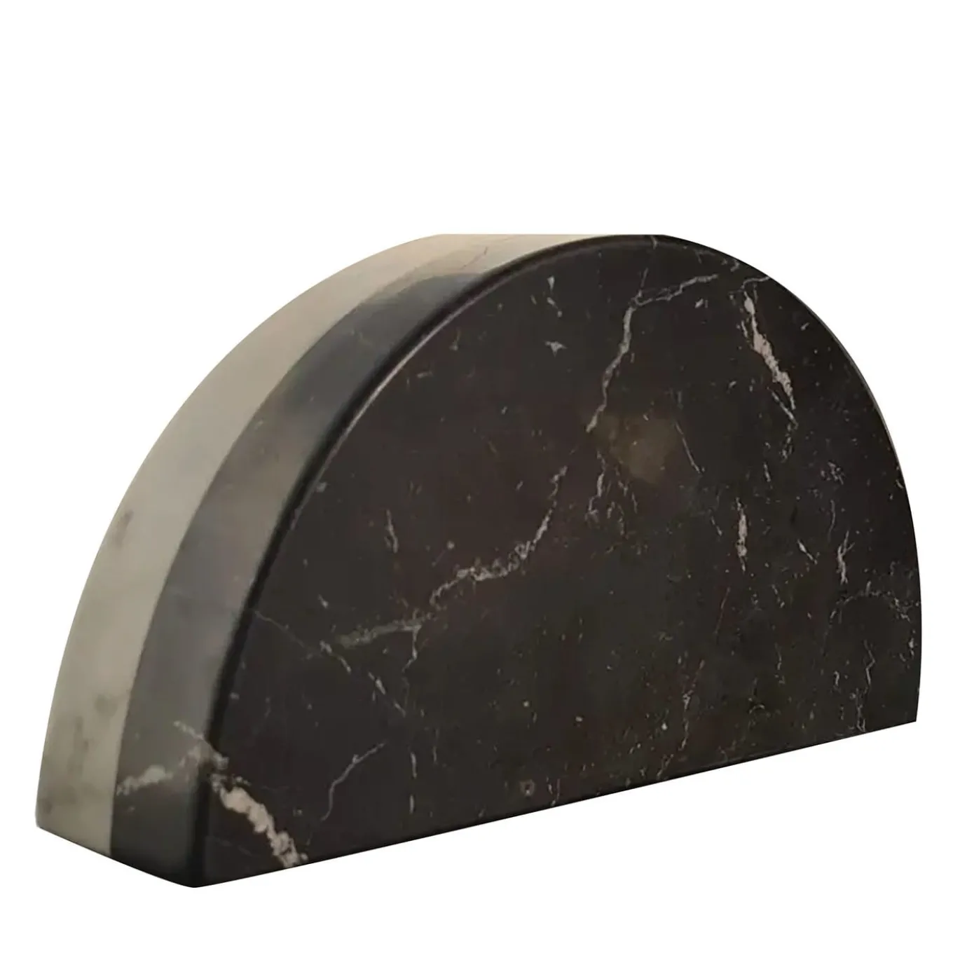 Fermalibri Cake in Marmo Nero Marquina e Marmo di Carrara Bianco