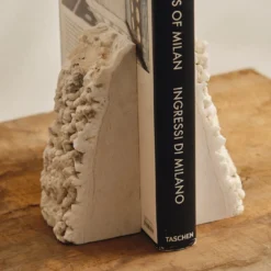 Ferma libri in marmo cristallizzato
