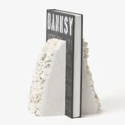 Ferma libri in marmo cristallizzato