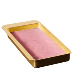Firenze Vassoio rettangolare a tasca vuota oro e rosa