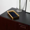 Firenze Vassoio rettangolare a tasca vuota oro e blu