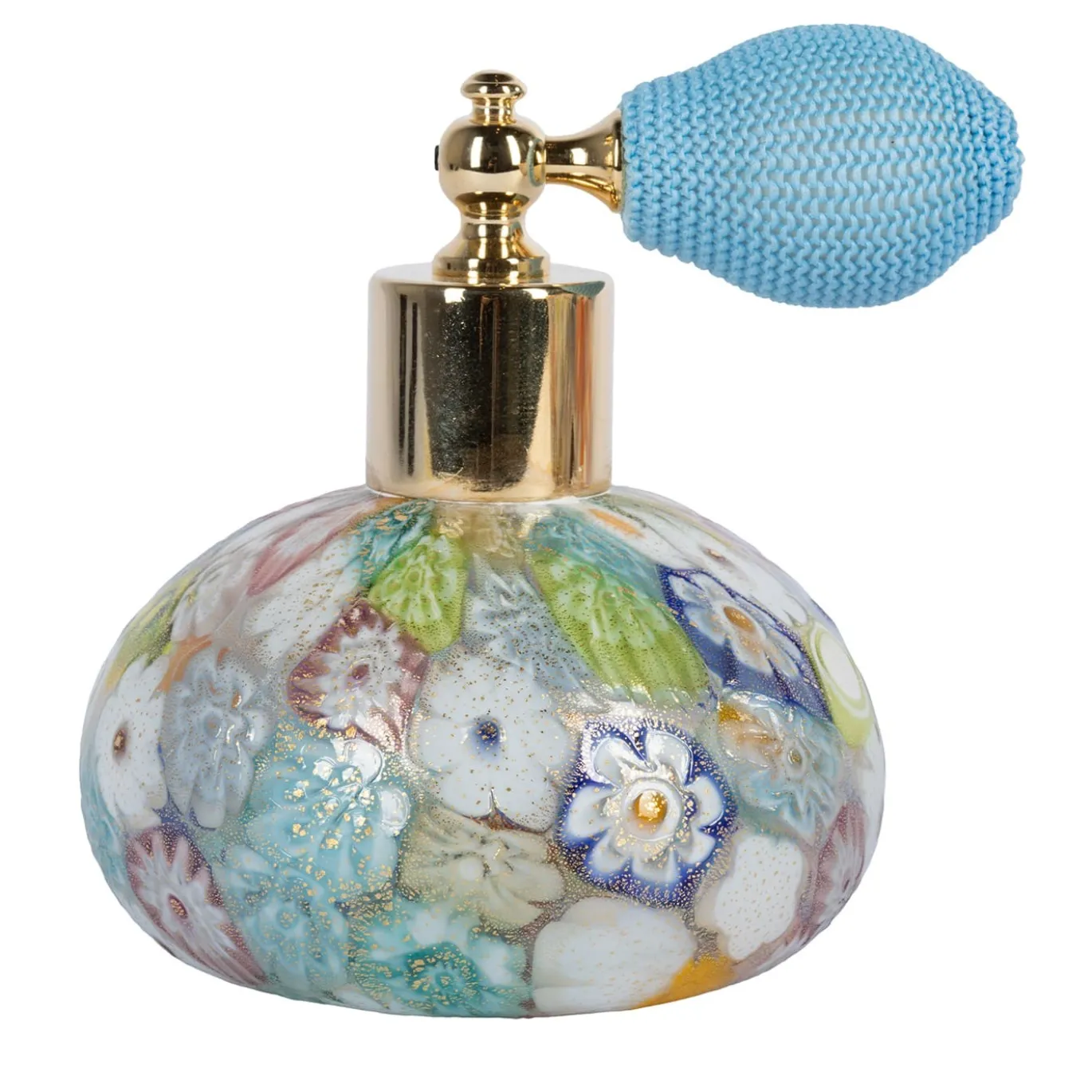 Flacone spray di profumo Murrina multicolore oro