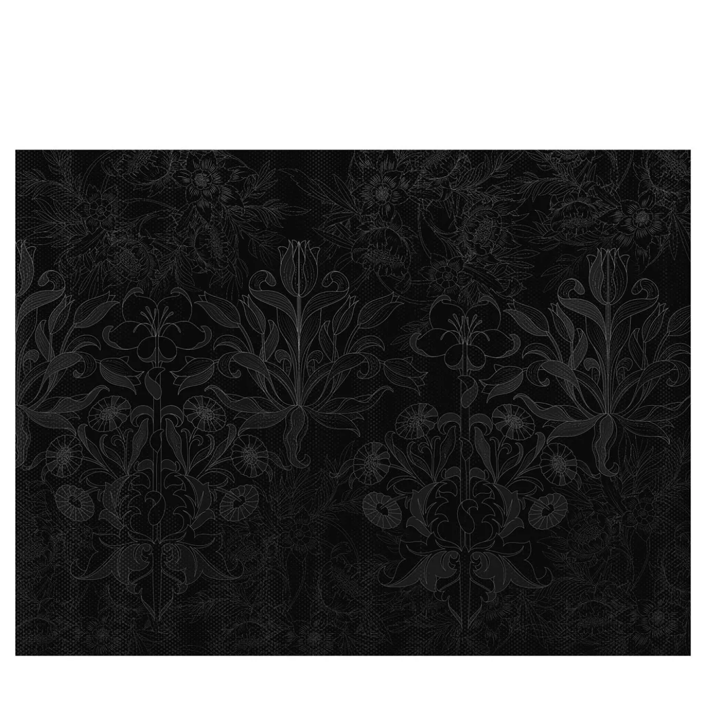 Flower Fantasy White Row Carta da parati