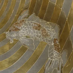 Fluctus legno intagliato con foglia d'oro e d'argento di Giuseppe Caiafa