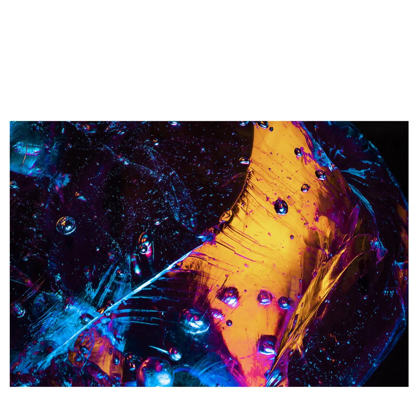 Fotografia Starry Night in Alluminio Giallo