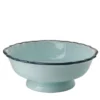 Fruttiera Monogram Celeste Velato in ceramica
