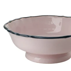 Fruttiera Monogram Rosa Poudrè in Ceramica