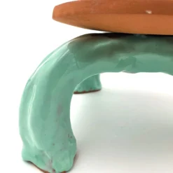 Fungo, alzata per torte a 3 gambe Tiffany e rosa cipria