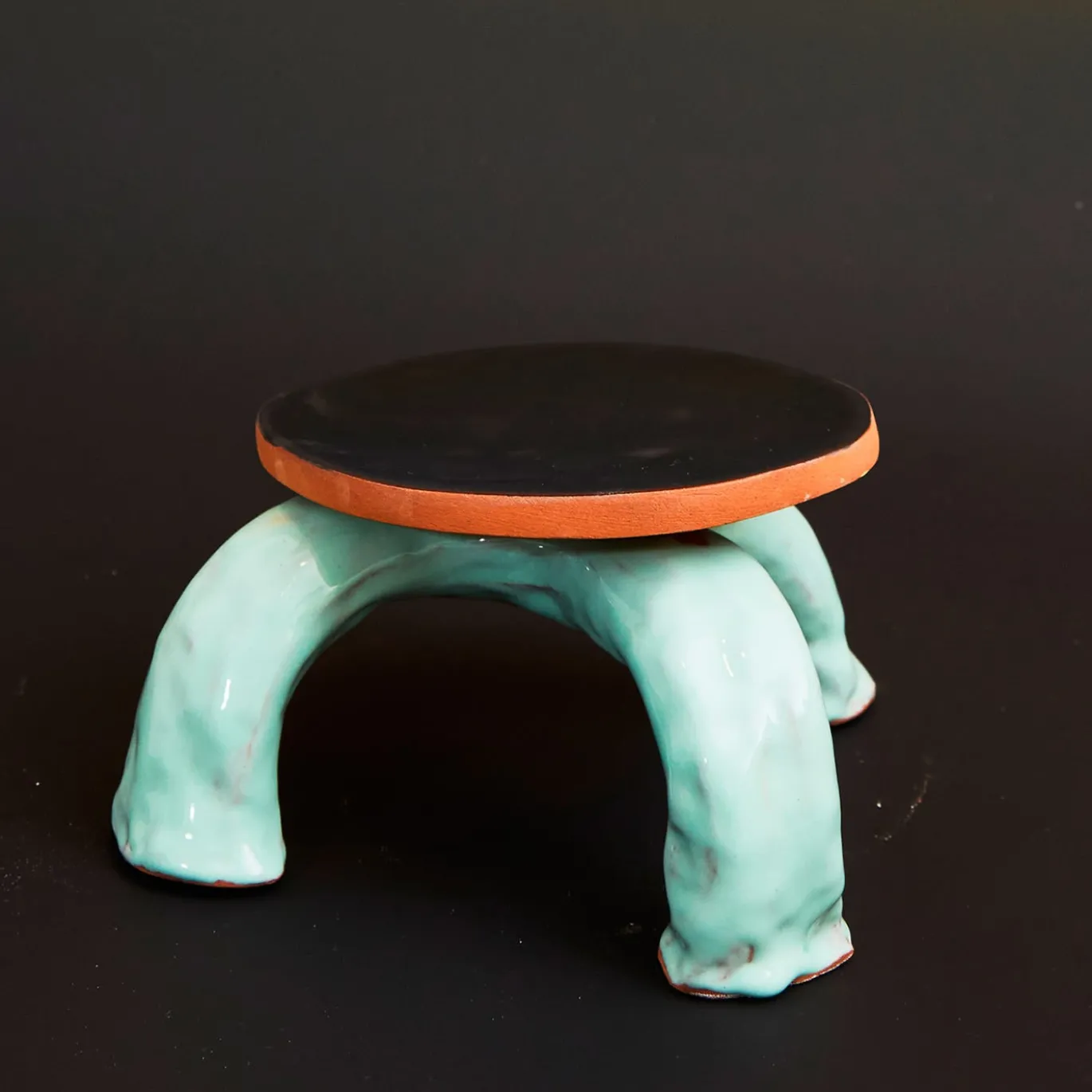 Fungo, alzata per torte a 3 gambe Tiffany e rosa cipria