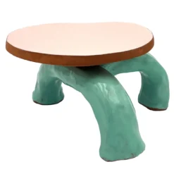 Fungo, alzata per torte a 3 gambe Tiffany e rosa cipria