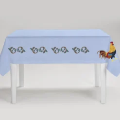 Gallo Tovaglia azzurra rettangolare multicolore