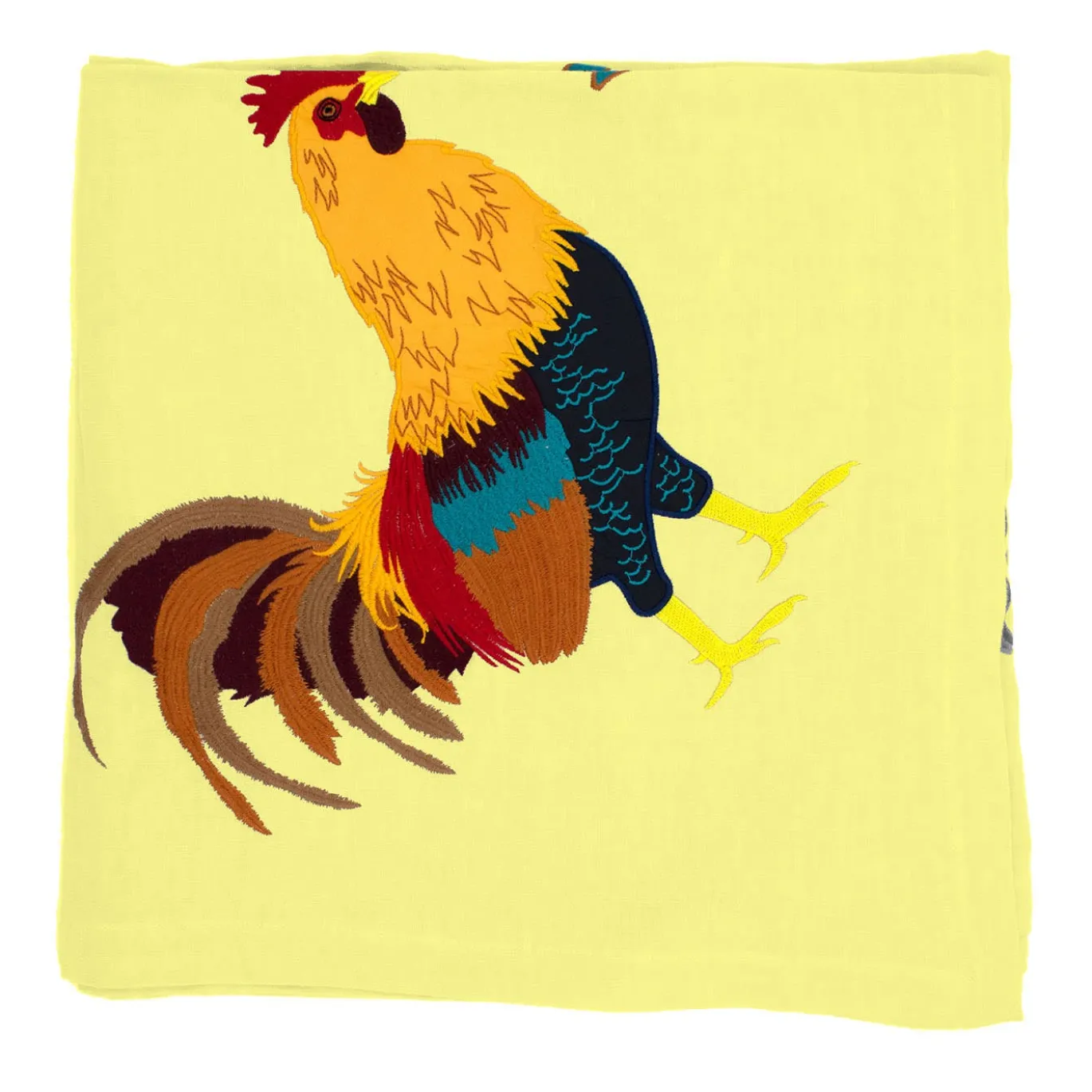 Gallo Tovaglia gialla rettangolare multicolore