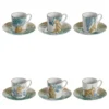 Galtaji Set di 6 tazze da caffè espresso in porcellana con alberi e scimmie