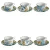 Galtaji Set di 6 tazze da tè in porcellana con alberi e scimmie