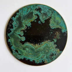 Geografie Emozionali Set di 6 sottobicchieri con contenitore in ottone brunito #7