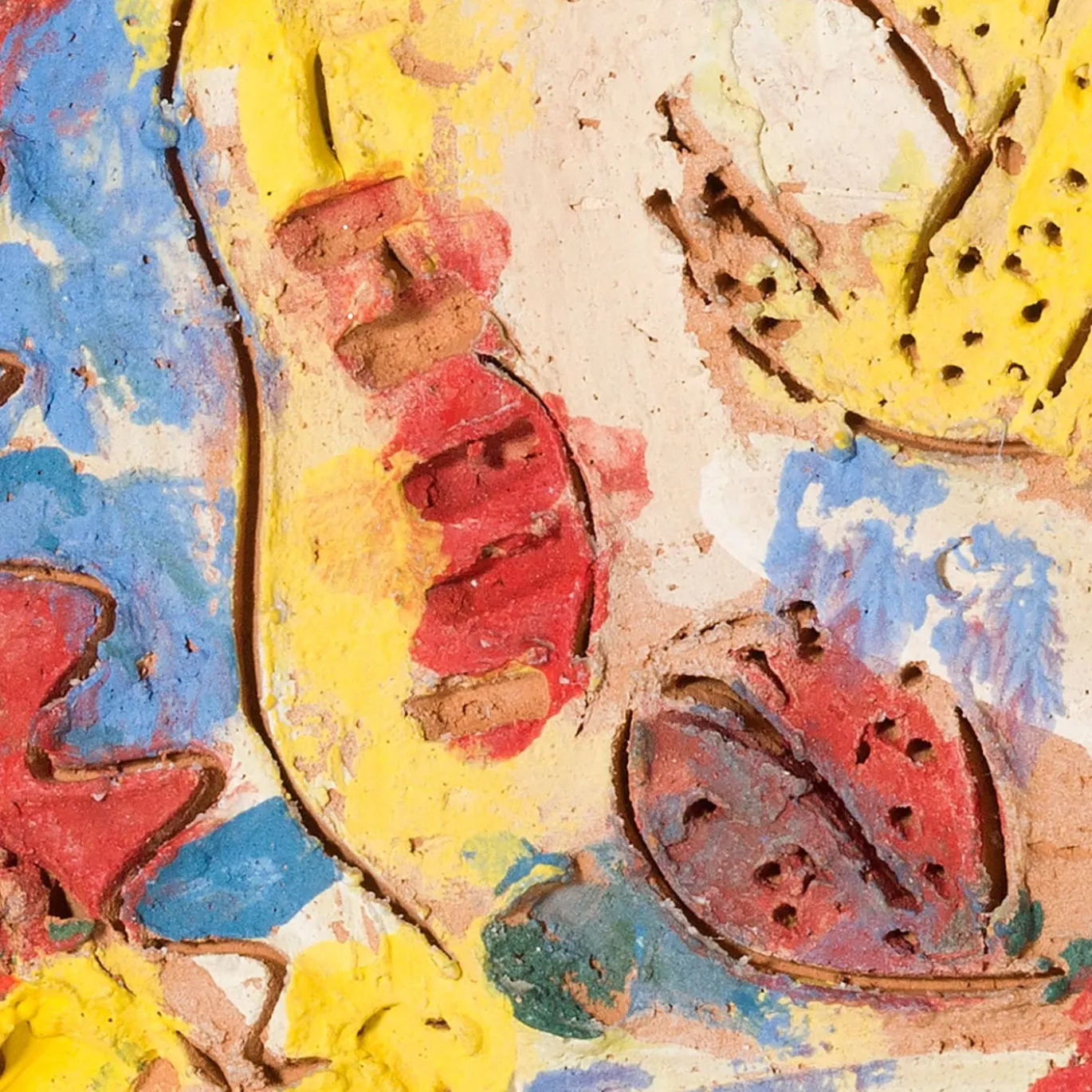 Giochi Naturali Scultura Decorativa in Ceramica Dipinta