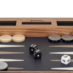 Gioco da tavolo Backgammon blu navy e grigio tortora