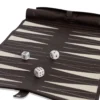 Gioco da tavolo Backgammon Soft Travel 30 in pelle marrone cacao