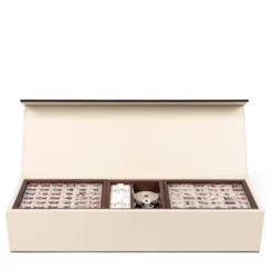 Gioco da Tavolo Mahjong in Pelle Beige