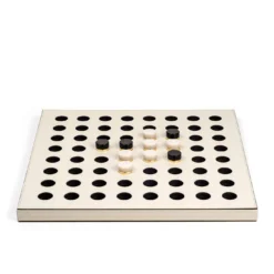 Gioco da tavolo Reversi in pelle crema