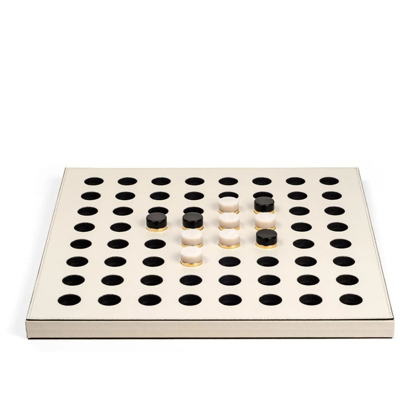Gioco da tavolo Reversi in pelle crema
