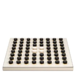 Gioco da tavolo Reversi in pelle crema