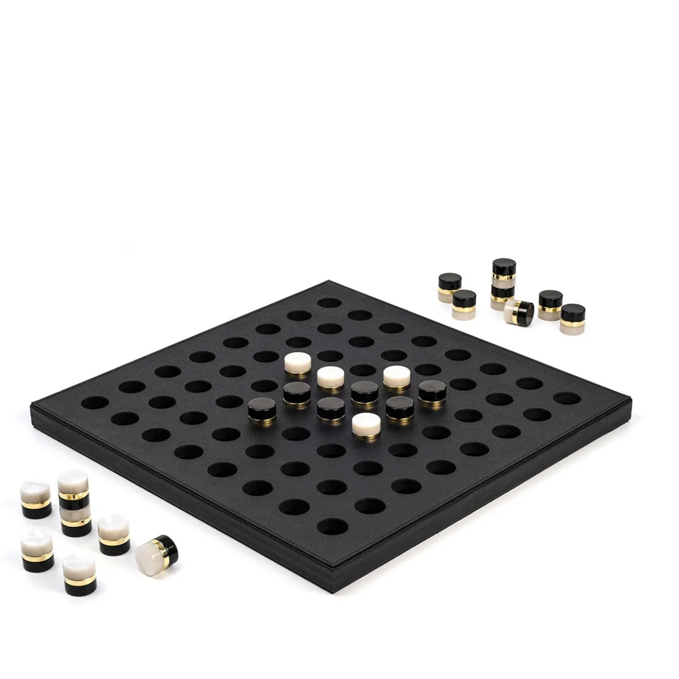 Gioco da tavolo Reversi in pelle nera