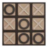 Gioco da Tris in pelle color cioccolato e cappuccino