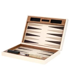 Gioco del Backgammon in Pelle Panna