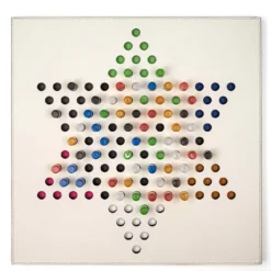 Gioco della Dama in Pelle Bianca
