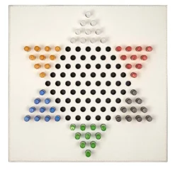 Gioco della Dama in Pelle Bianca