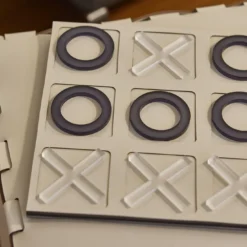 Gioco del tris in pelle Panna Cotta