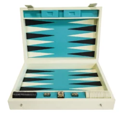 Gioco in scatola Backgammon bianco