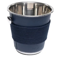 Glacette con corda e inserti in ecopelle blu