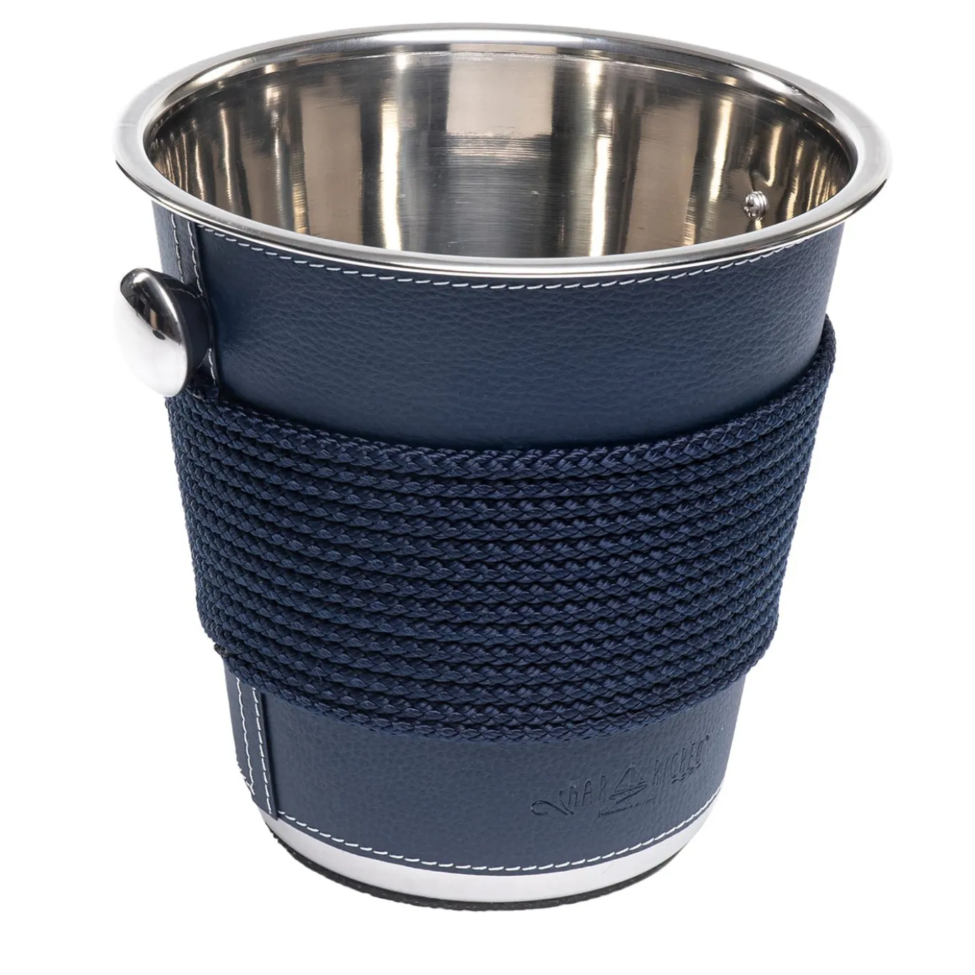 Glacette con corda e inserti in ecopelle blu