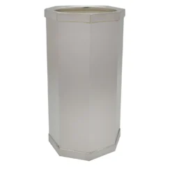 Glacette per vino ottagonale in ottone argento Del Monte
