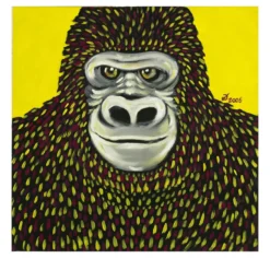 Gorilla in quadricromia Pittura acrilica su tela