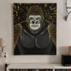 Gorilla spaziale gigante Pittura acrilica su tela