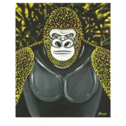 Gorilla spaziale gigante Pittura acrilica su tela