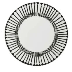 Grafismi Piatto da portata bianco e nero #11