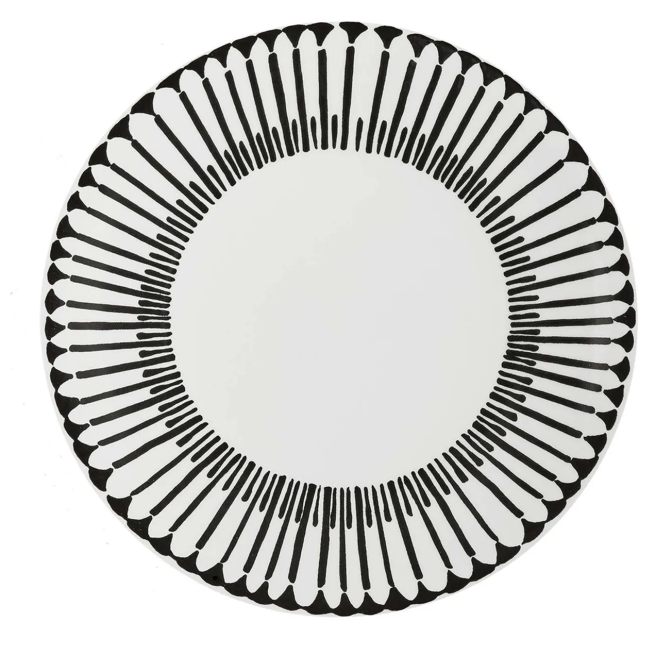 Grafismi Piatto da portata bianco e nero #11