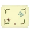 Grano Set di 2 tovagliette ricamate con frange gialle
